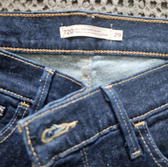 Levi's 720 High Rise Super Skinny - Indigo, W29 L30 - Picture 2 of 3